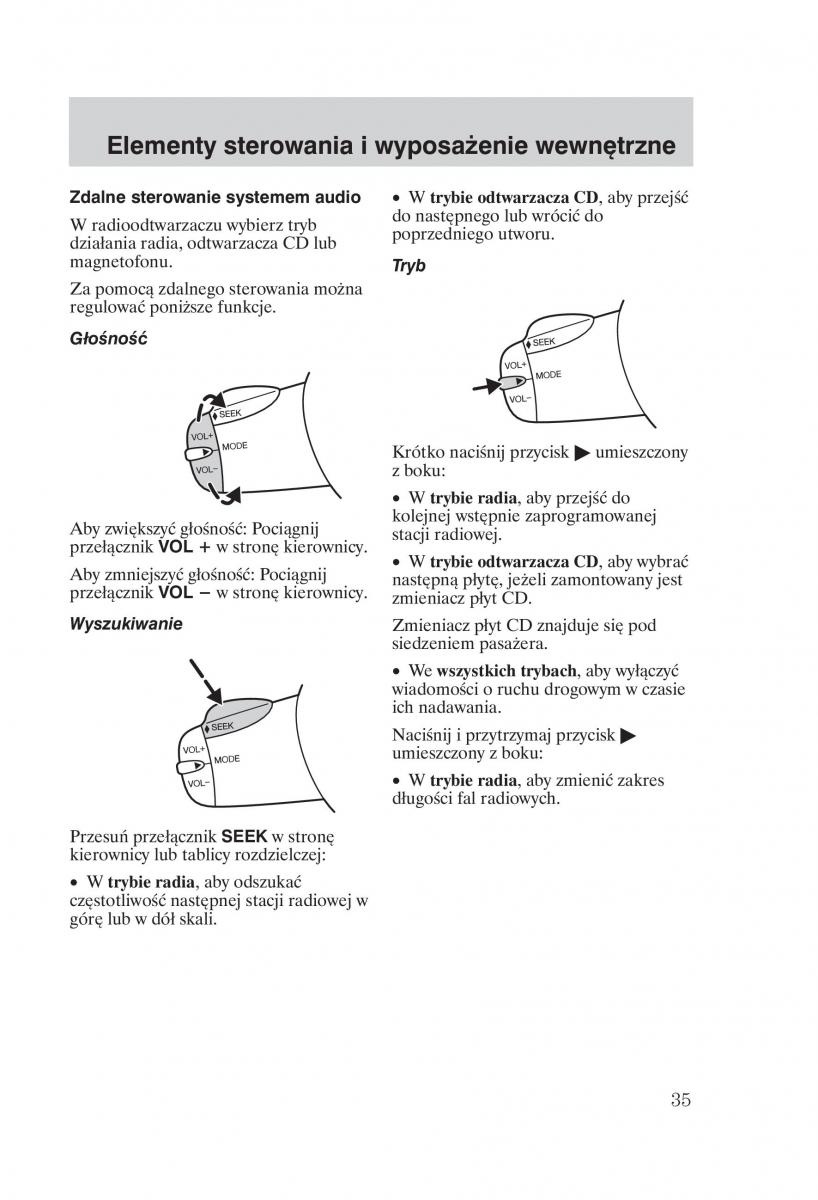 Ford Focus 1 I instrukcja obslugi / page 37