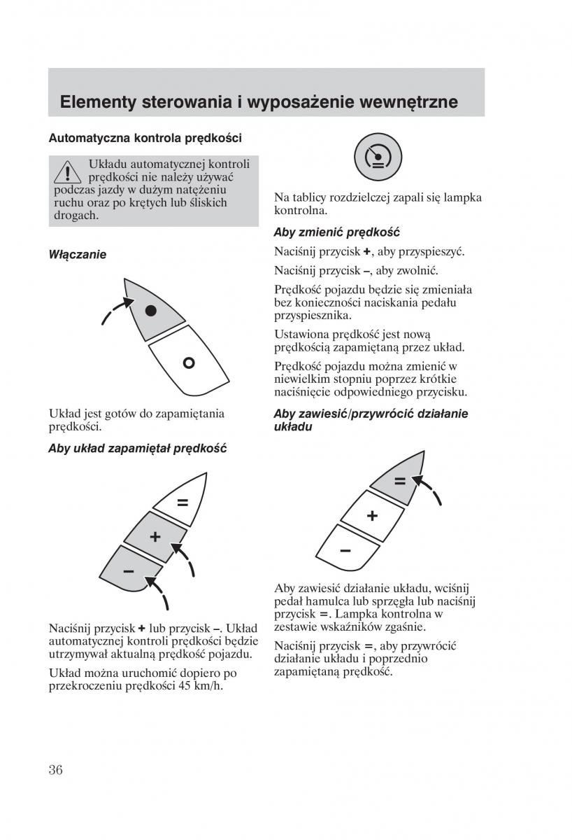 Ford Focus 1 I instrukcja obslugi / page 38