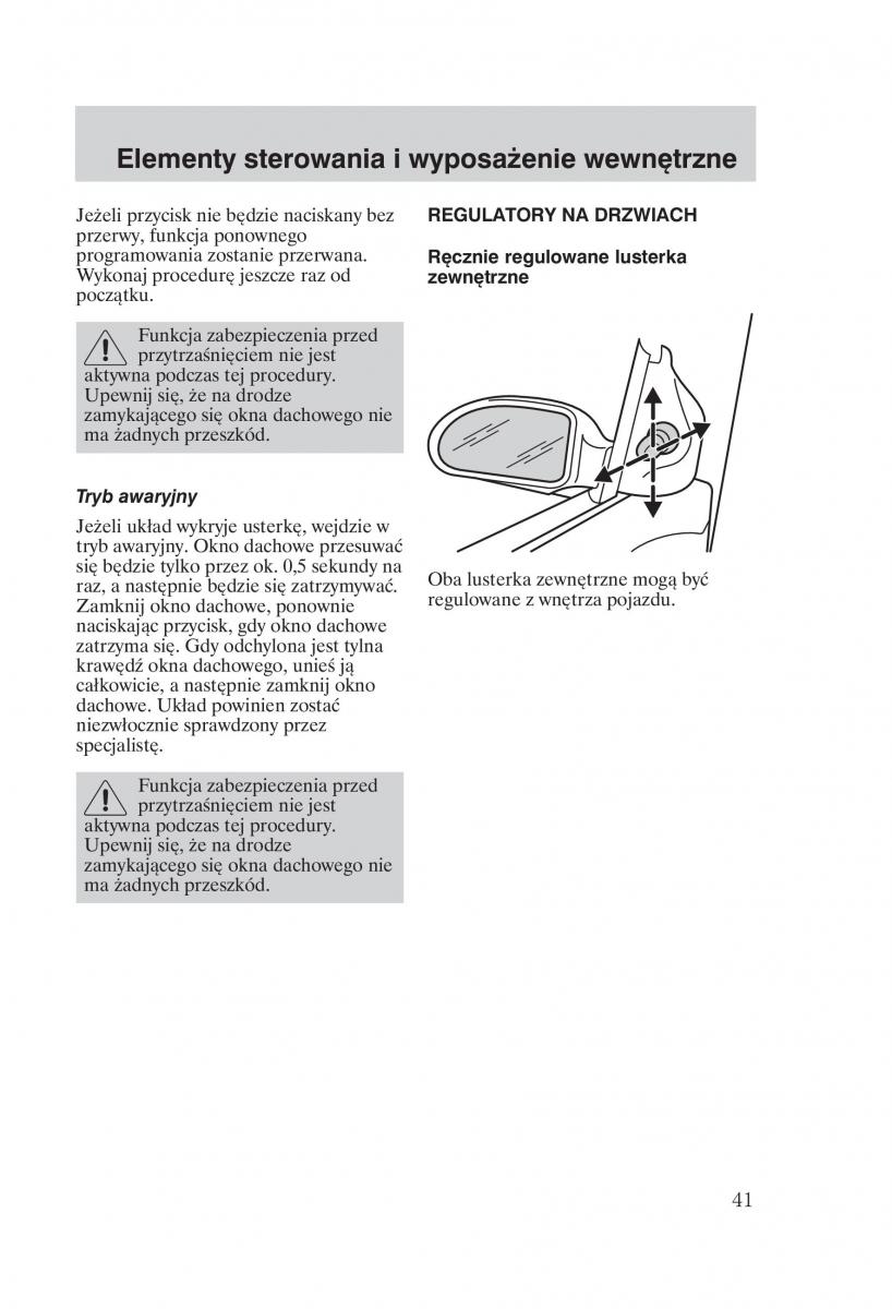 Ford Focus 1 I instrukcja obslugi / page 43