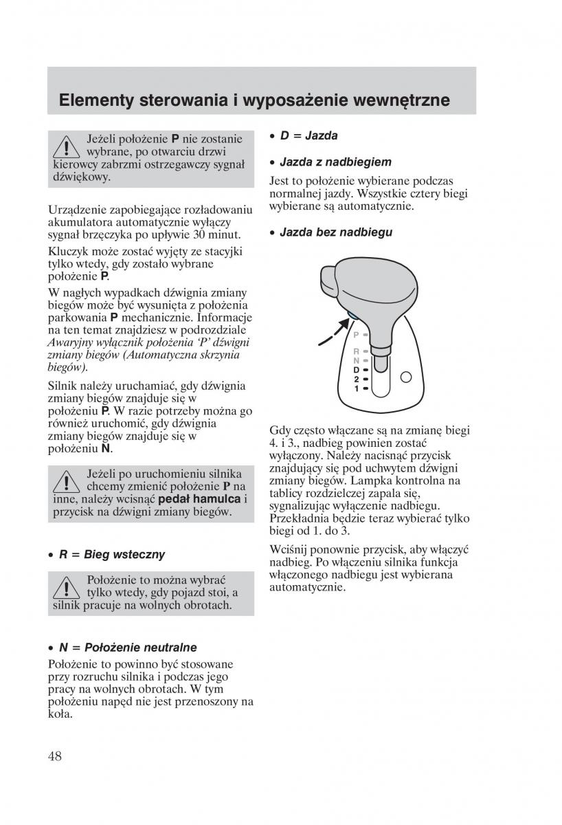 Ford Focus 1 I instrukcja obslugi / page 50