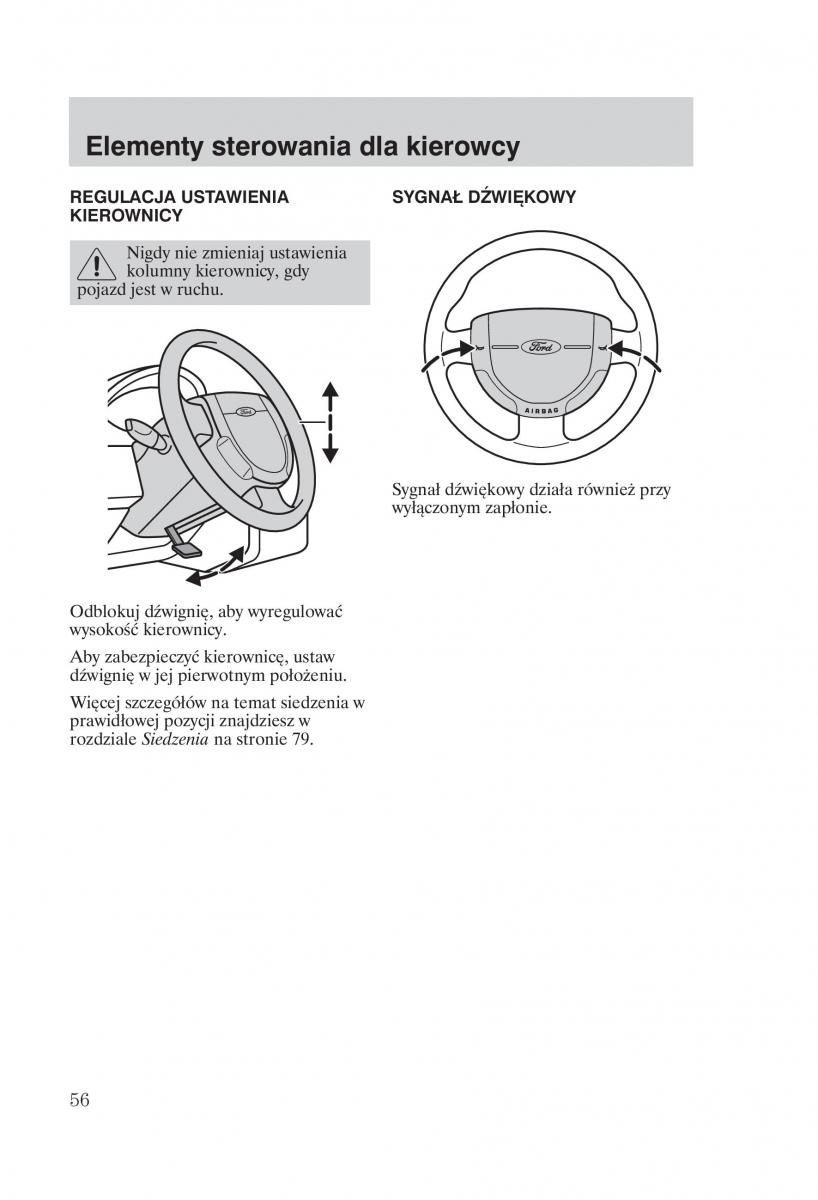 manual  Ford Fiesta VI instrukcja / page 58