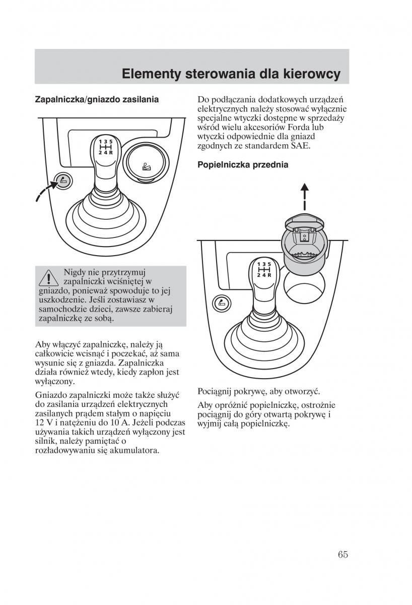 manual  Ford Fiesta VI instrukcja / page 67