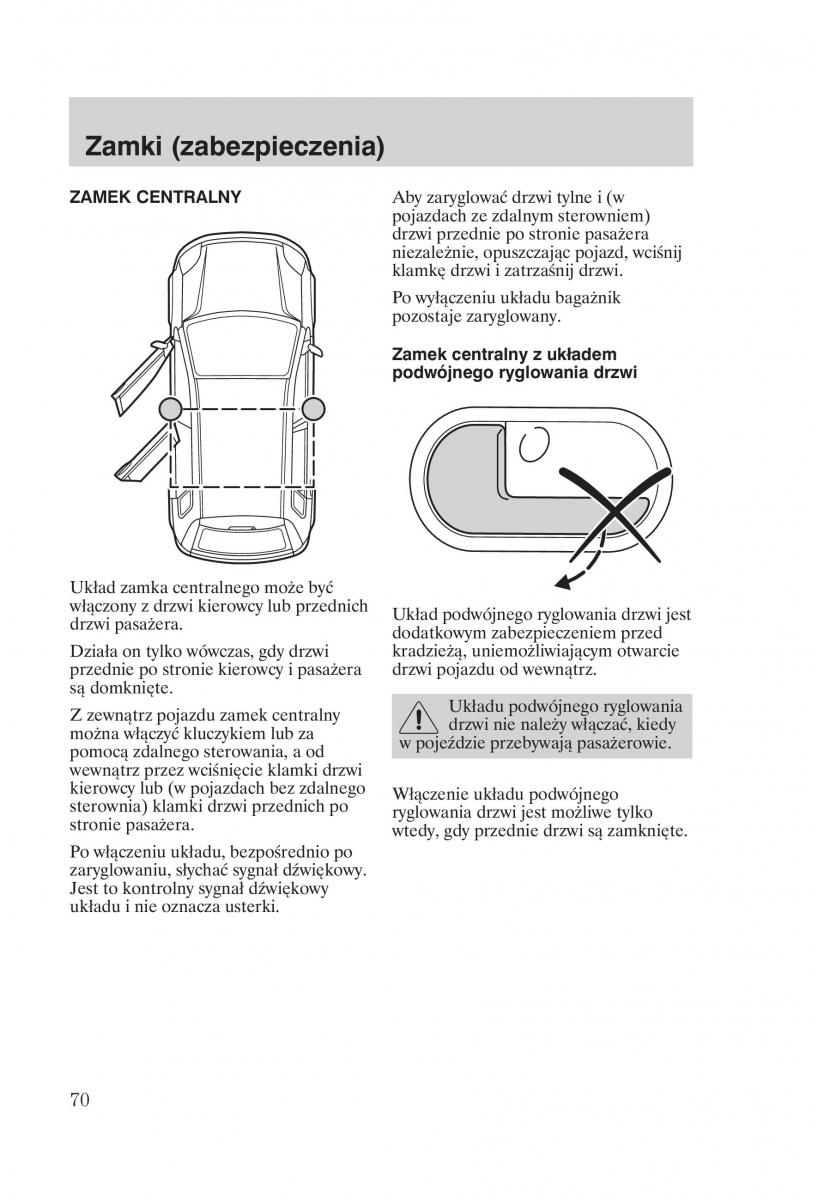 manual  Ford Fiesta VI instrukcja / page 72