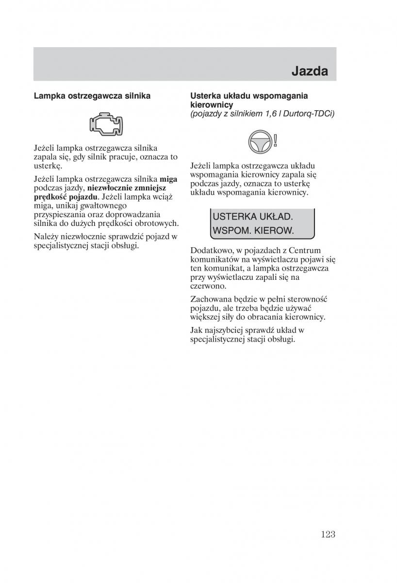 manual  Ford Fiesta VI instrukcja / page 125