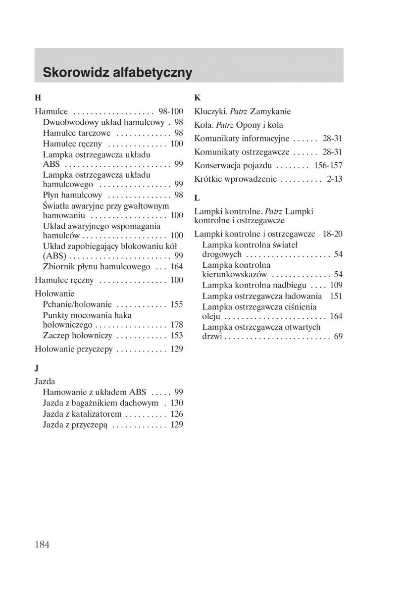 manual  Ford Fiesta VI instrukcja / page 186