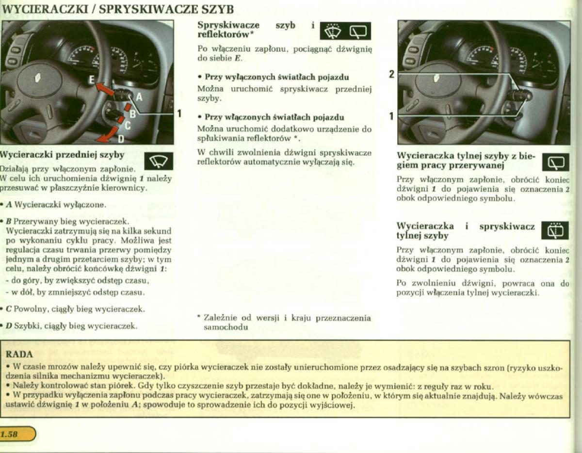 manual  Renault Laguna I 1 instrukcja / page 59