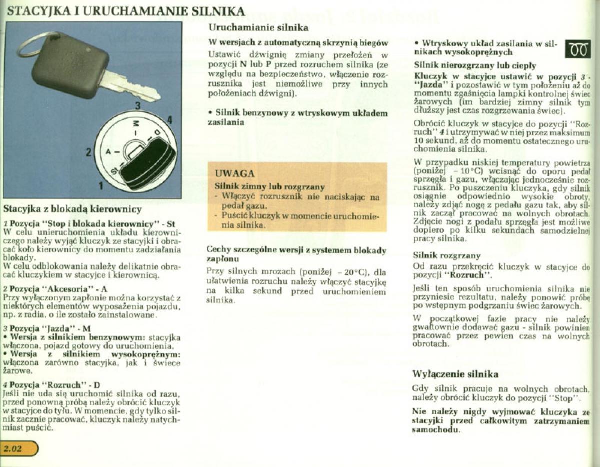 manual  Renault Laguna I 1 instrukcja / page 62