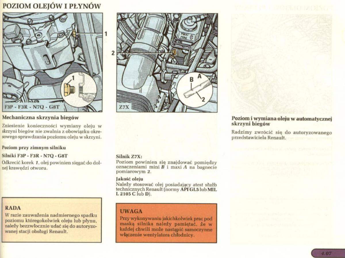 manual  Renault Laguna I 1 instrukcja / page 106