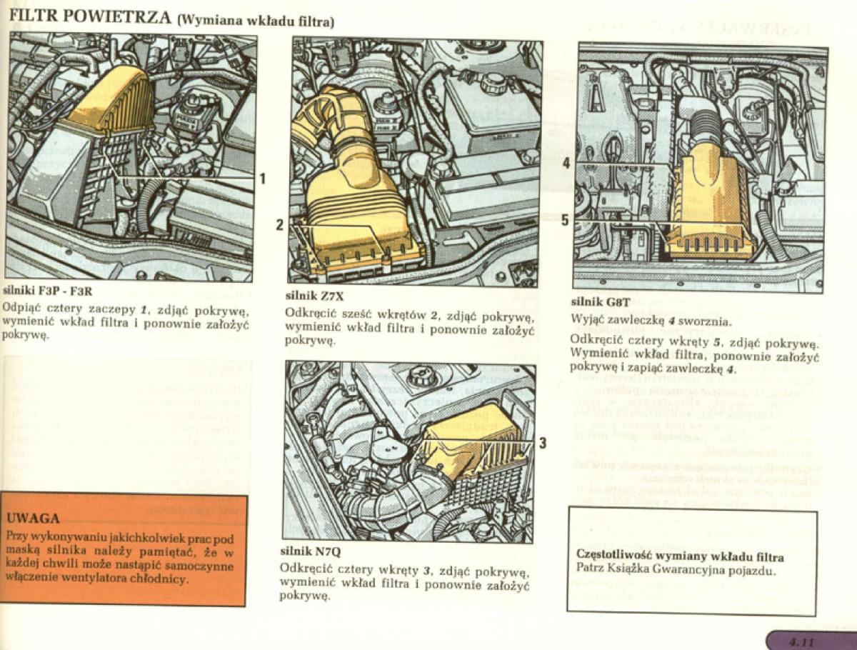 manual  Renault Laguna I 1 instrukcja / page 110