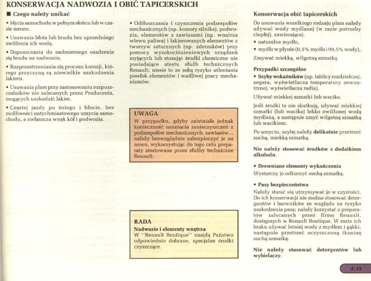 manual  Renault Laguna I 1 instrukcja / page 112