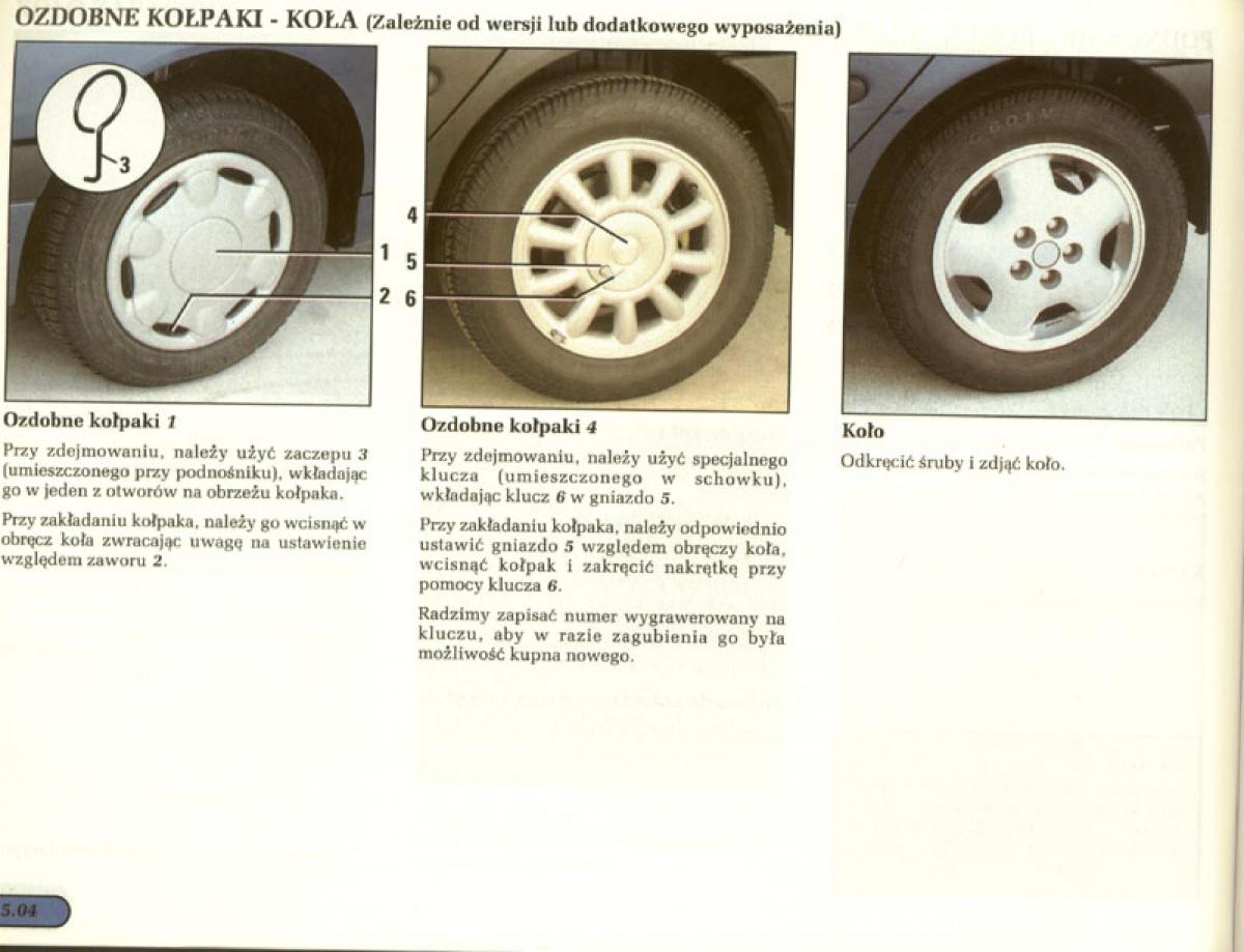 Renault Laguna I 1 instrukcja obslugi / page 117