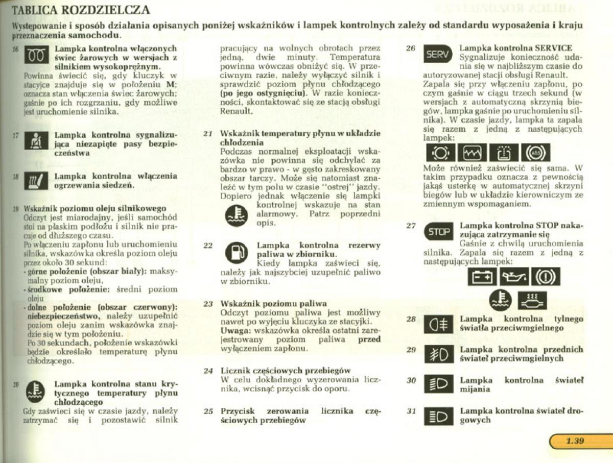 manual  Renault Laguna I 1 instrukcja / page 40