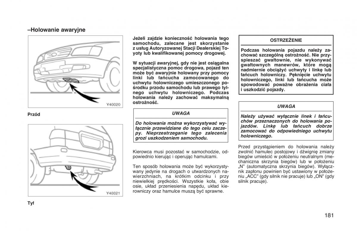 Toyota Land Cruiser J90 instrukcja obslugi / page 188