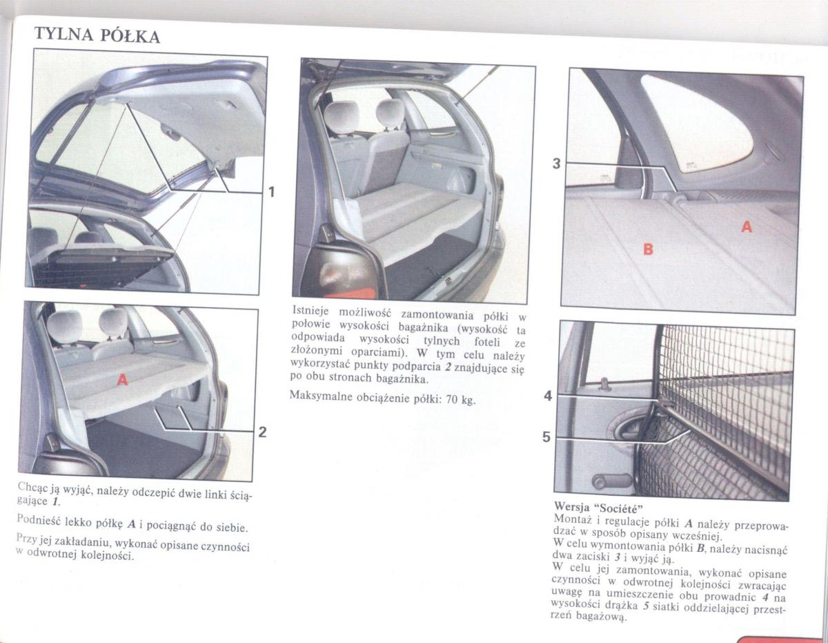 Renault Scenic I 1 instrukcja obslugi / page 85