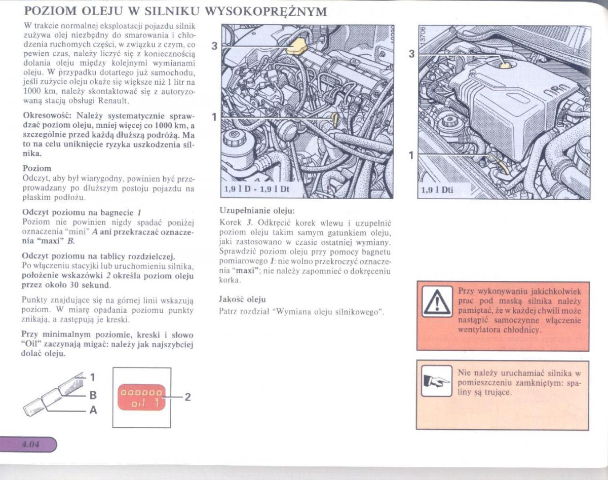 Renault Scenic I 1 instrukcja obslugi / page 95