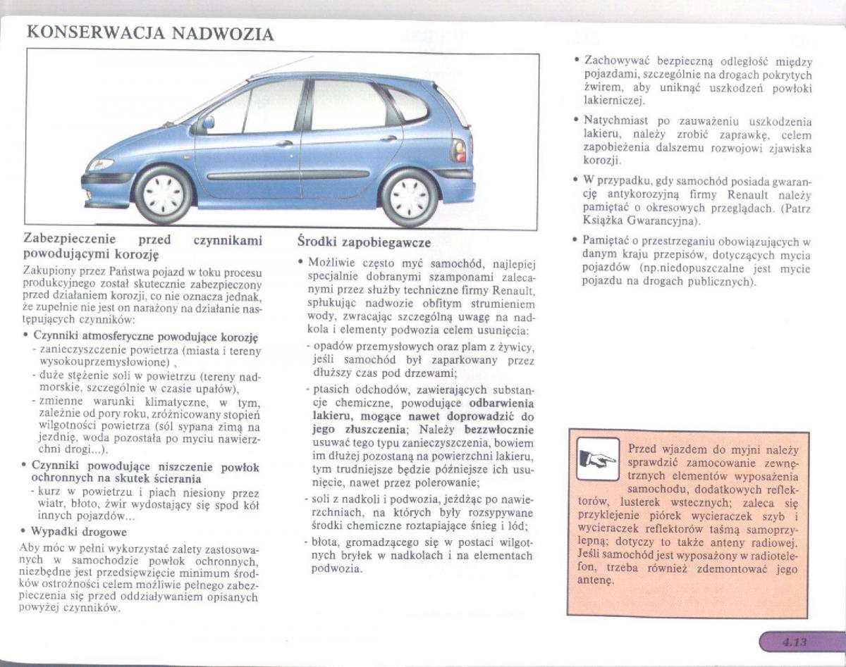 Renault Scenic I 1 instrukcja obslugi / page 104