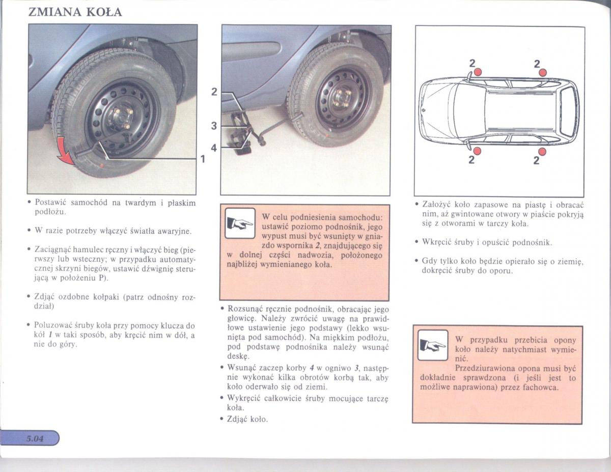 Renault Scenic I 1 instrukcja obslugi / page 109