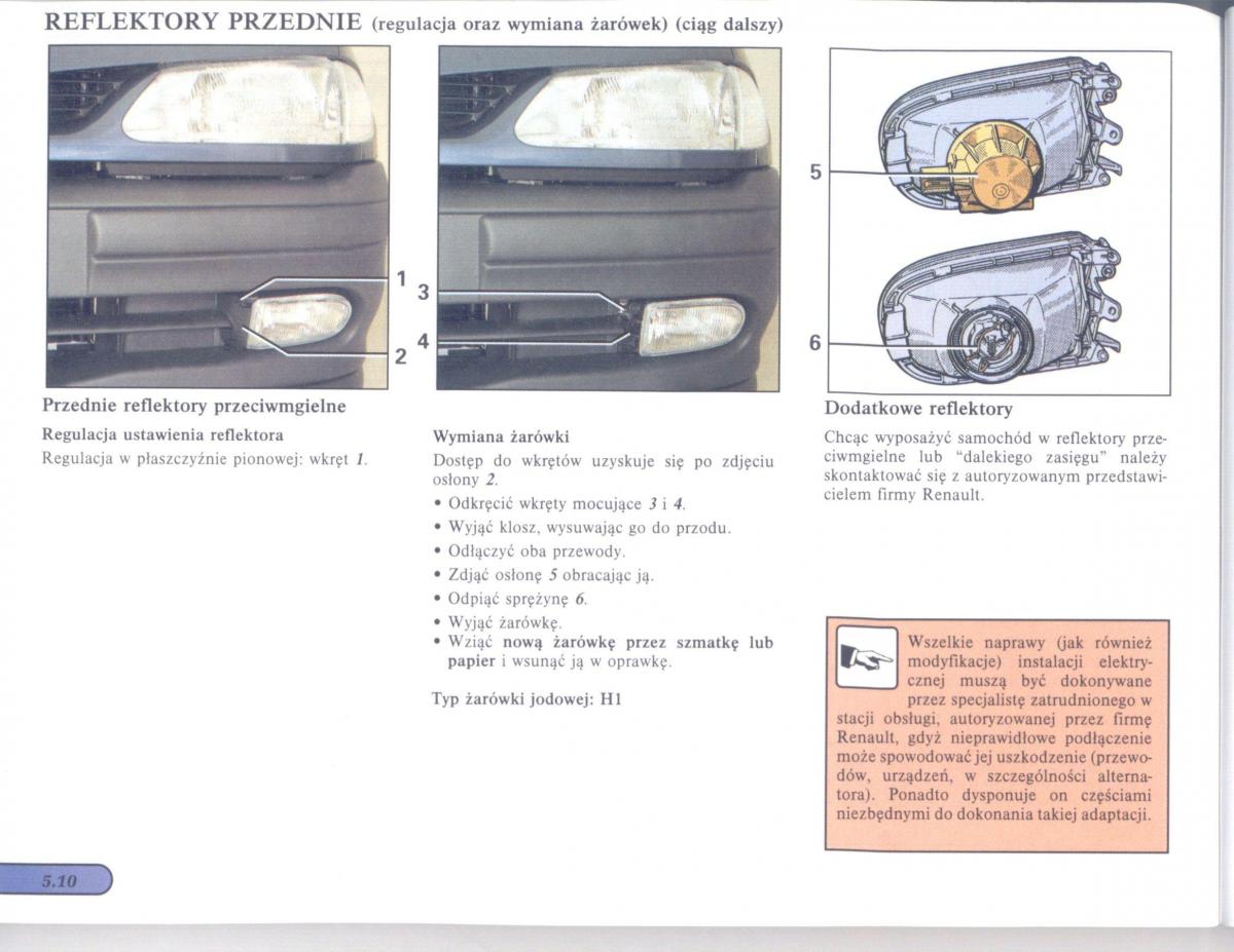 Renault Scenic I 1 instrukcja obslugi / page 115