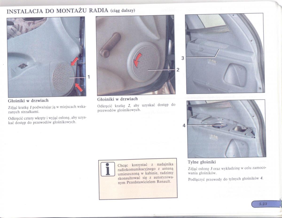 Renault Scenic I 1 instrukcja obslugi / page 128