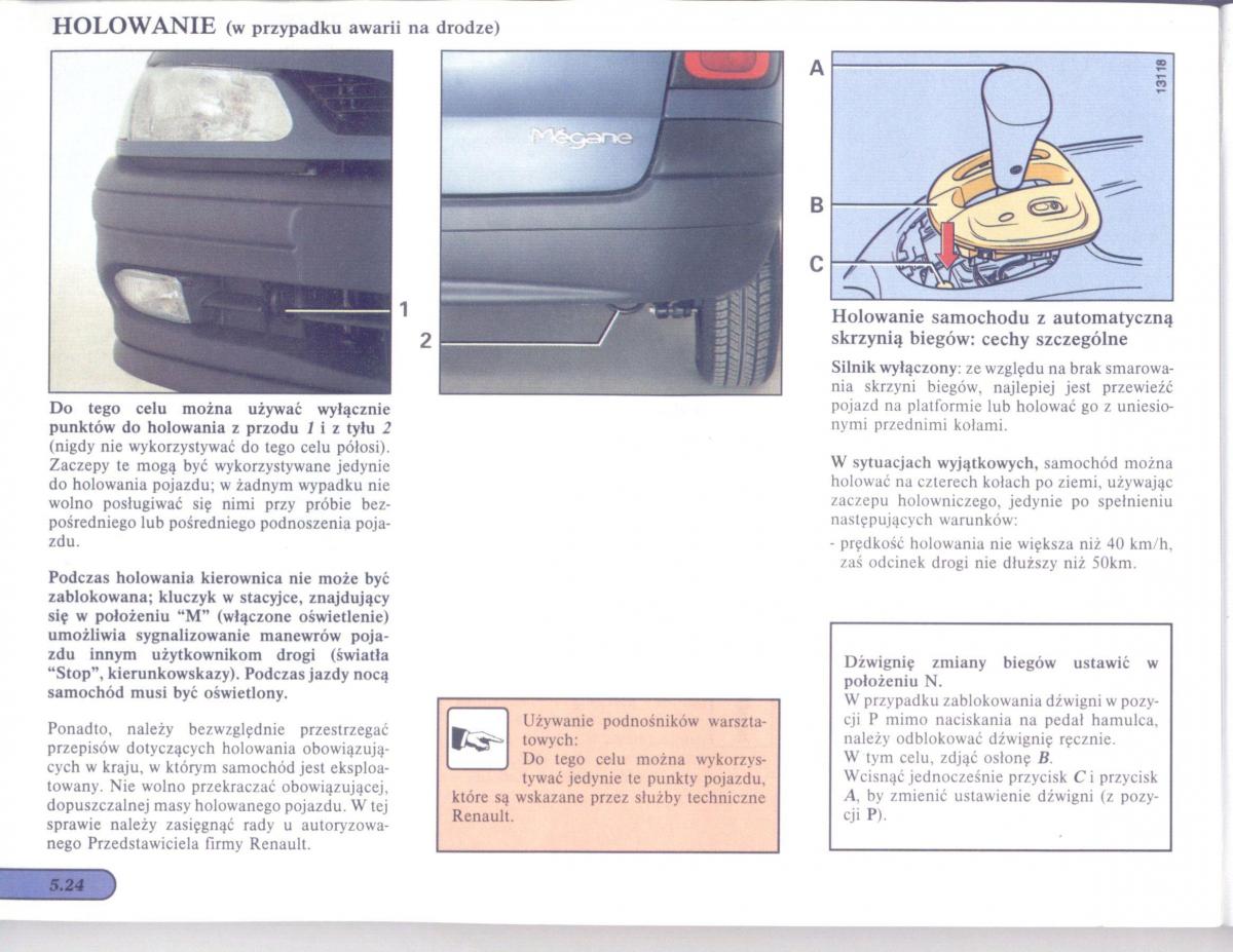 Renault Scenic I 1 instrukcja obslugi / page 129