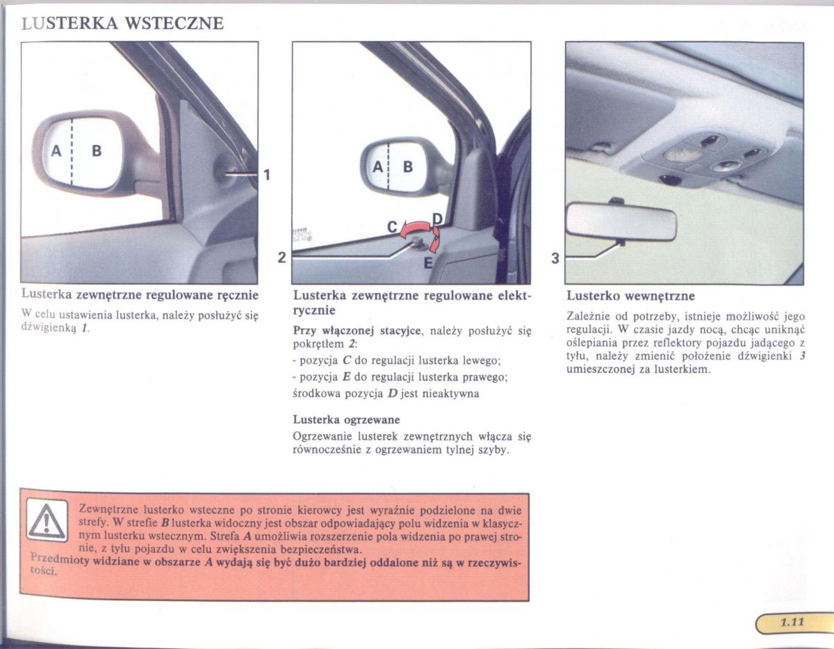 Renault Scenic I 1 instrukcja obslugi / page 17