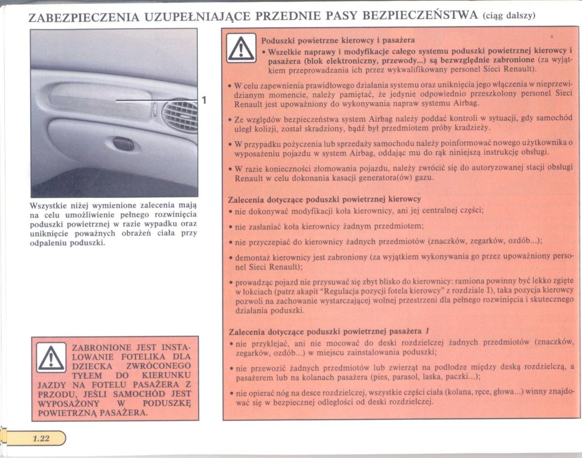 Renault Scenic I 1 instrukcja obslugi / page 28