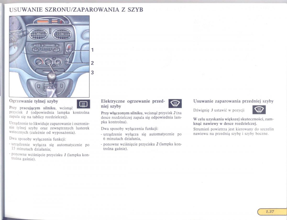 Renault Scenic I 1 instrukcja obslugi / page 43