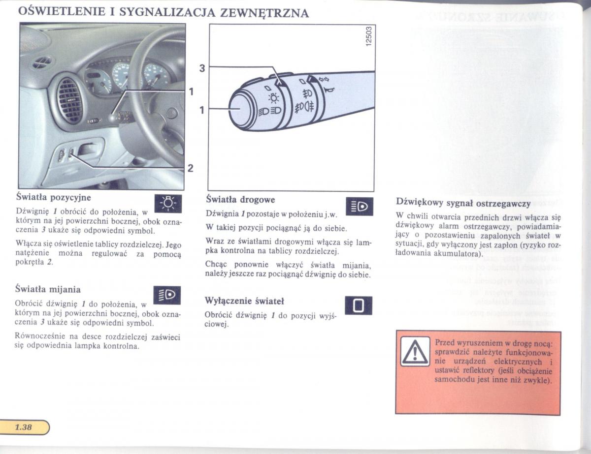 Renault Scenic I 1 instrukcja obslugi / page 44