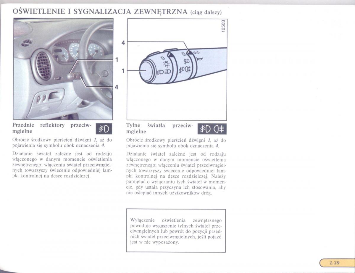 Renault Scenic I 1 instrukcja obslugi / page 45