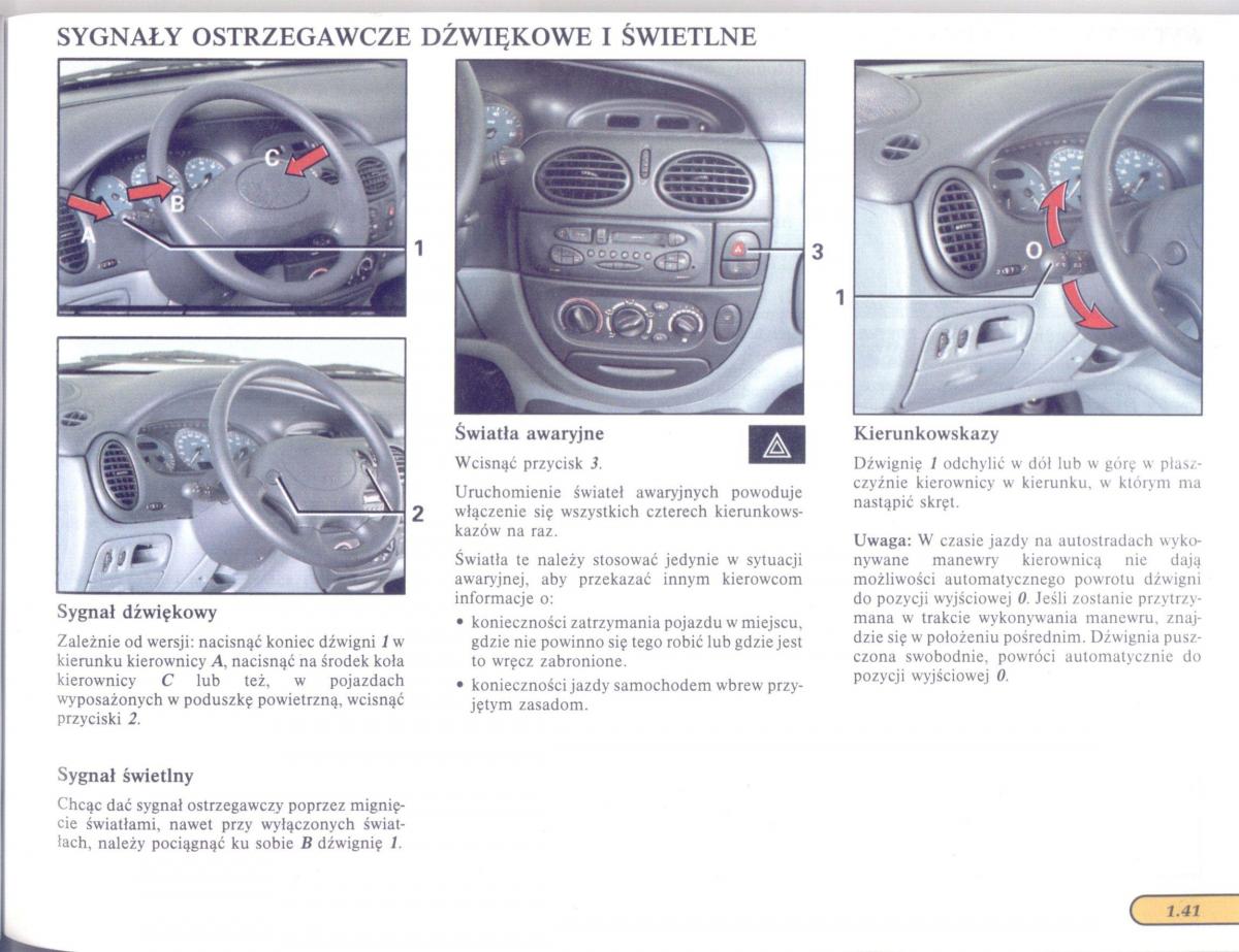 Renault Scenic I 1 instrukcja obslugi / page 47