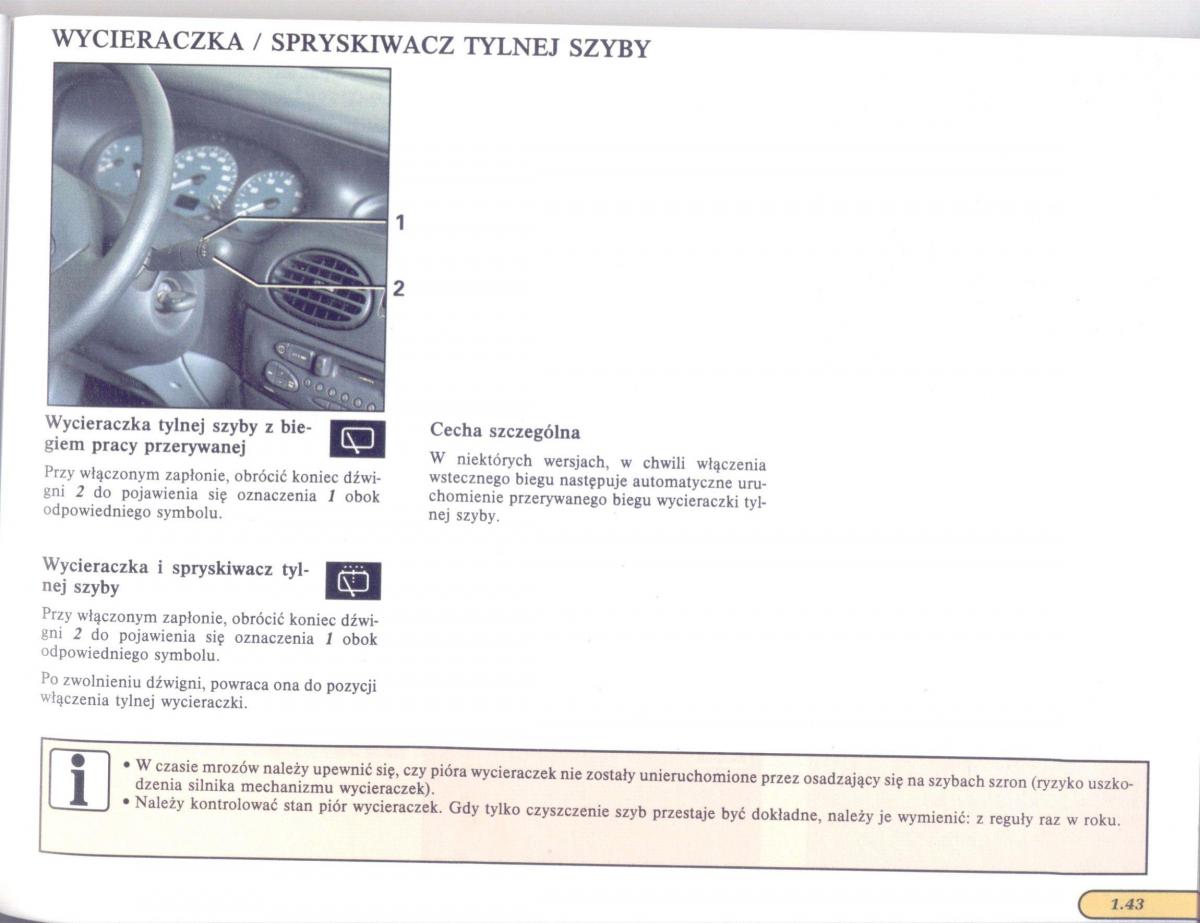 Renault Scenic I 1 instrukcja obslugi / page 49