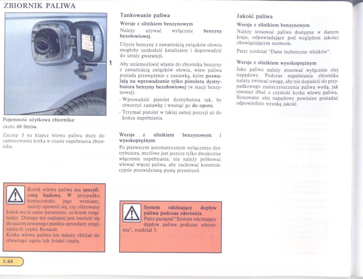 Renault Scenic I 1 instrukcja obslugi / page 50