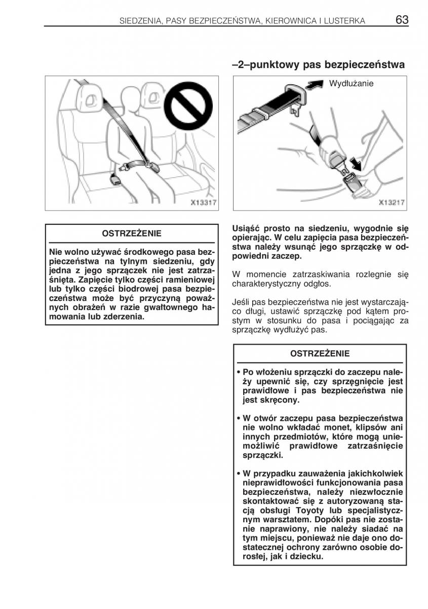 Toyota Rav4 II 2 instrukcja / page 70