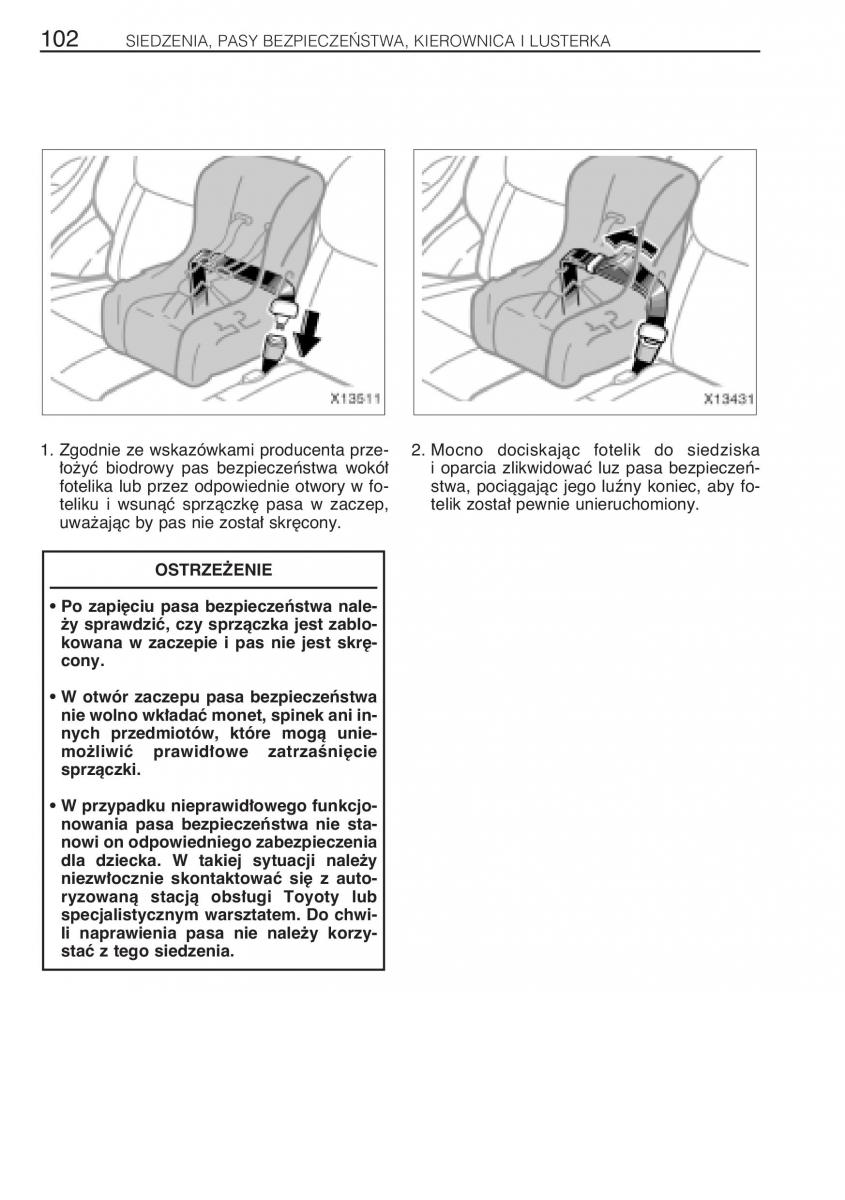 manual Toyota RAV4 Toyota Rav4 II 2 instrukcja / page 109