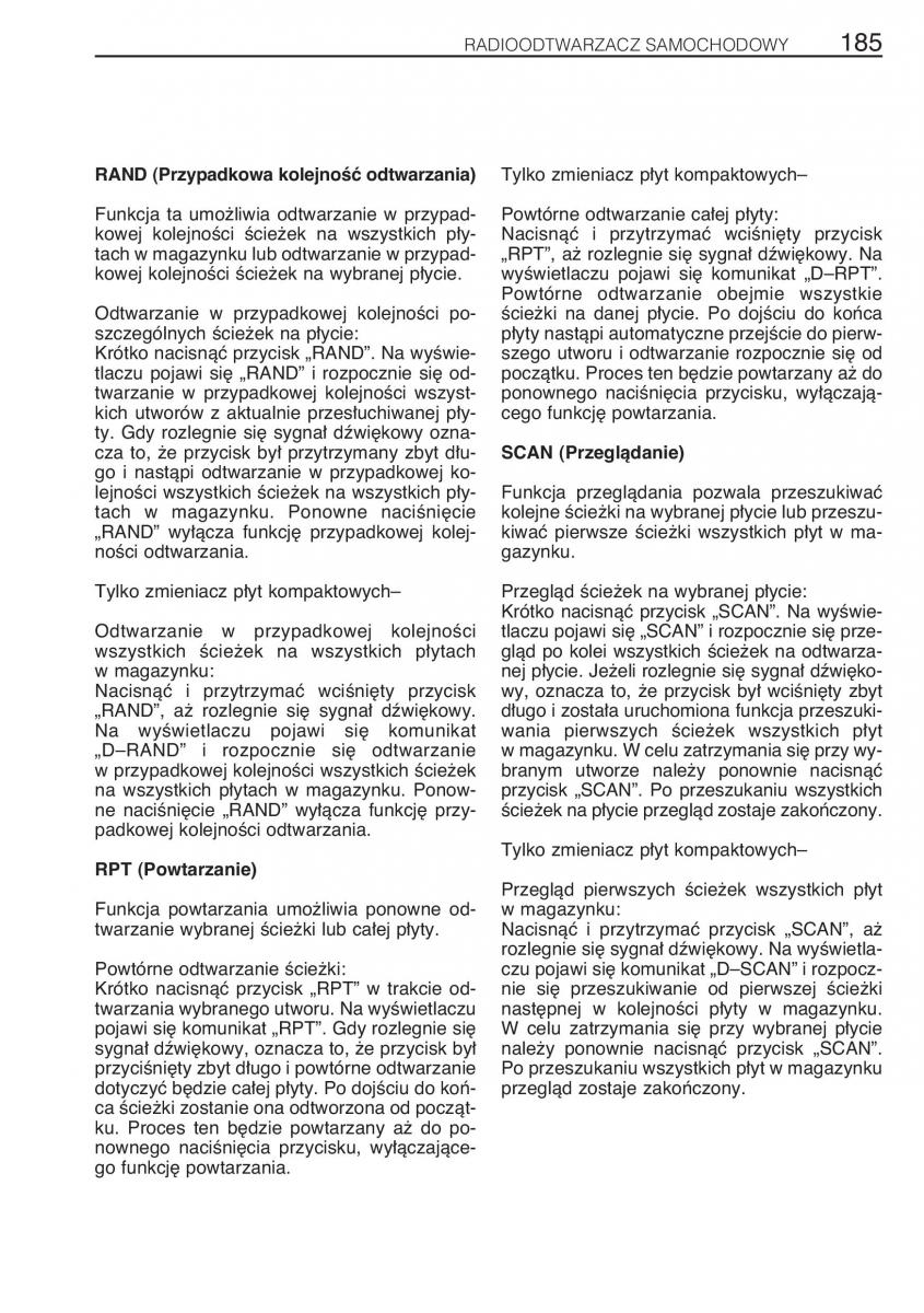 manual Toyota RAV4 Toyota Rav4 II 2 instrukcja / page 192