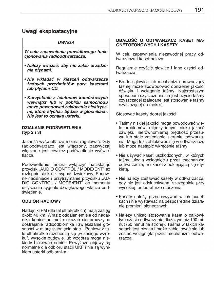 manual Toyota RAV4 Toyota Rav4 II 2 instrukcja / page 198