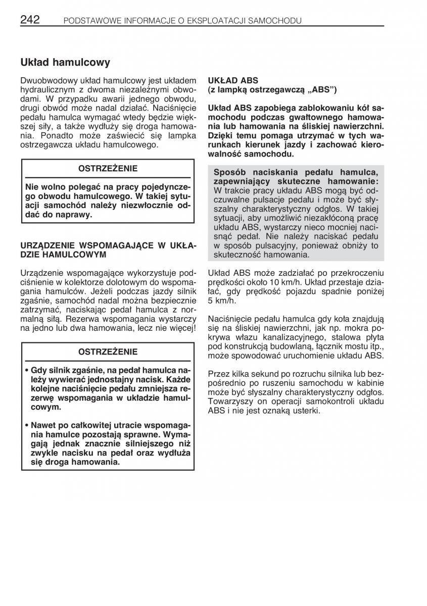 manual Toyota RAV4 Toyota Rav4 II 2 instrukcja / page 249