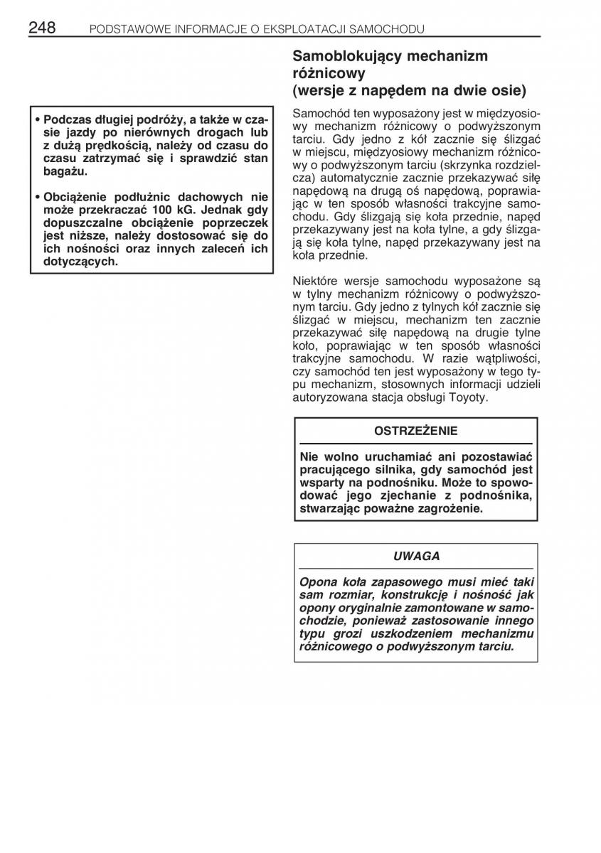 manual Toyota RAV4 Toyota Rav4 II 2 instrukcja / page 255