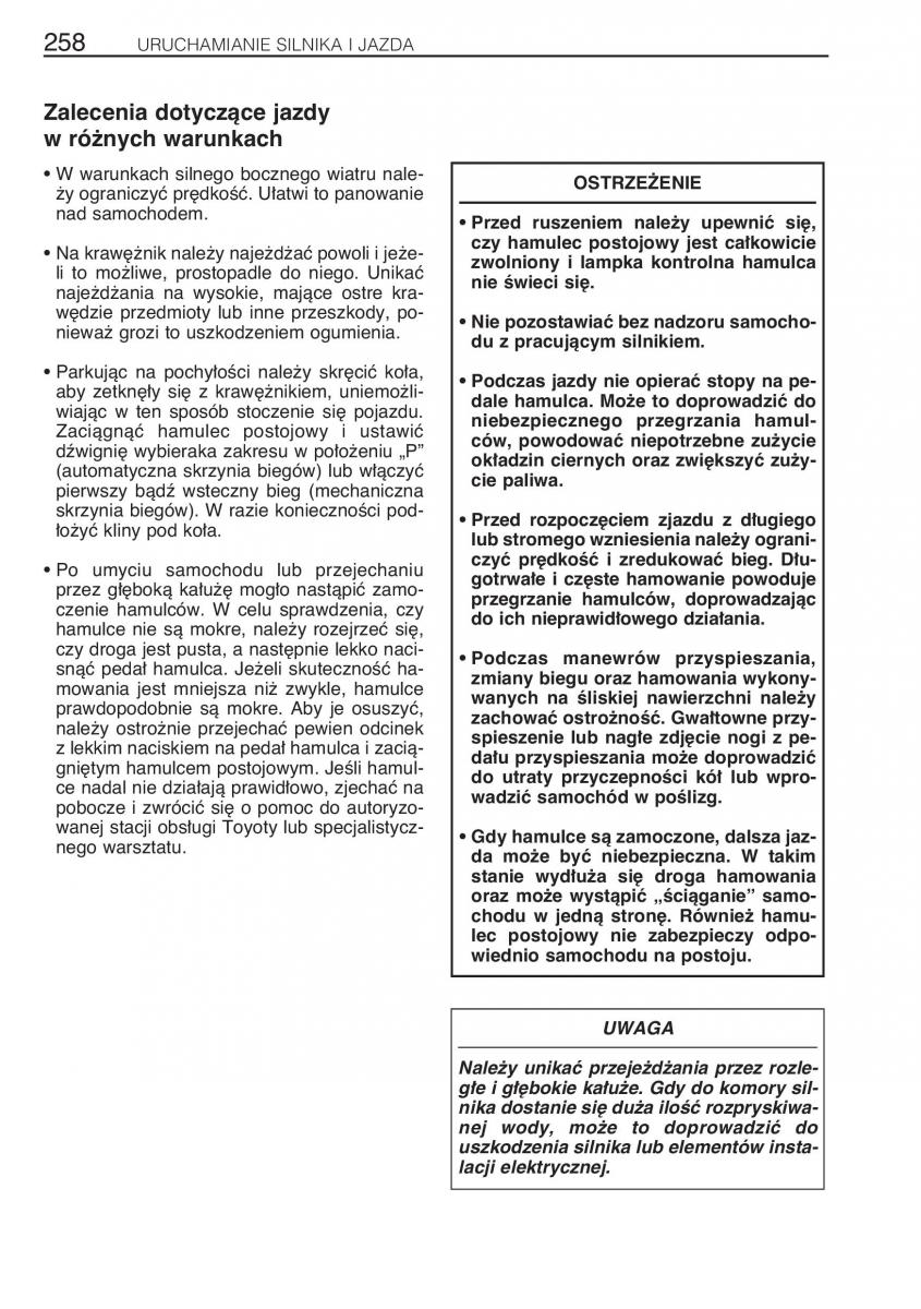 manual Toyota RAV4 Toyota Rav4 II 2 instrukcja / page 265