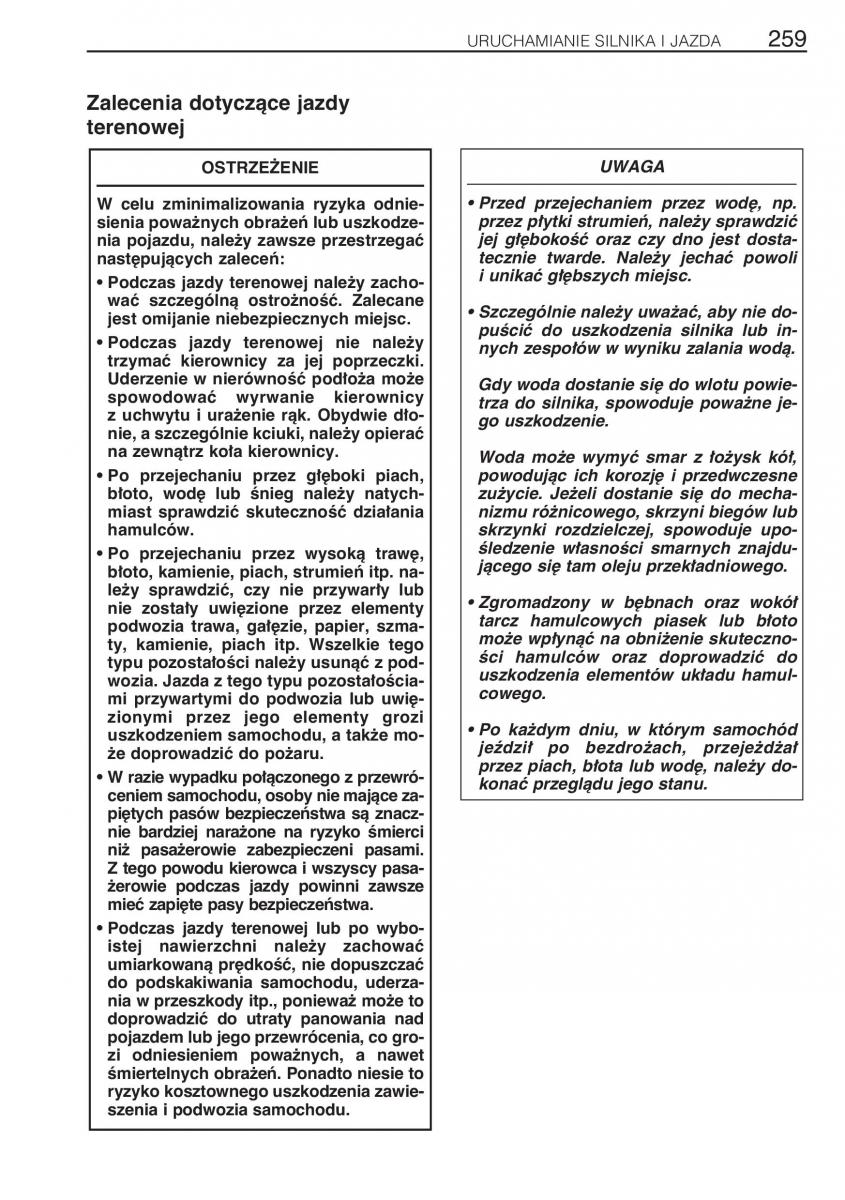 manual Toyota RAV4 Toyota Rav4 II 2 instrukcja / page 266