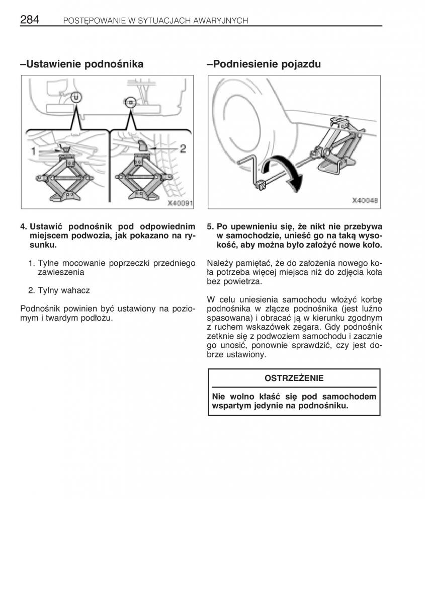 manual Toyota RAV4 Toyota Rav4 II 2 instrukcja / page 291