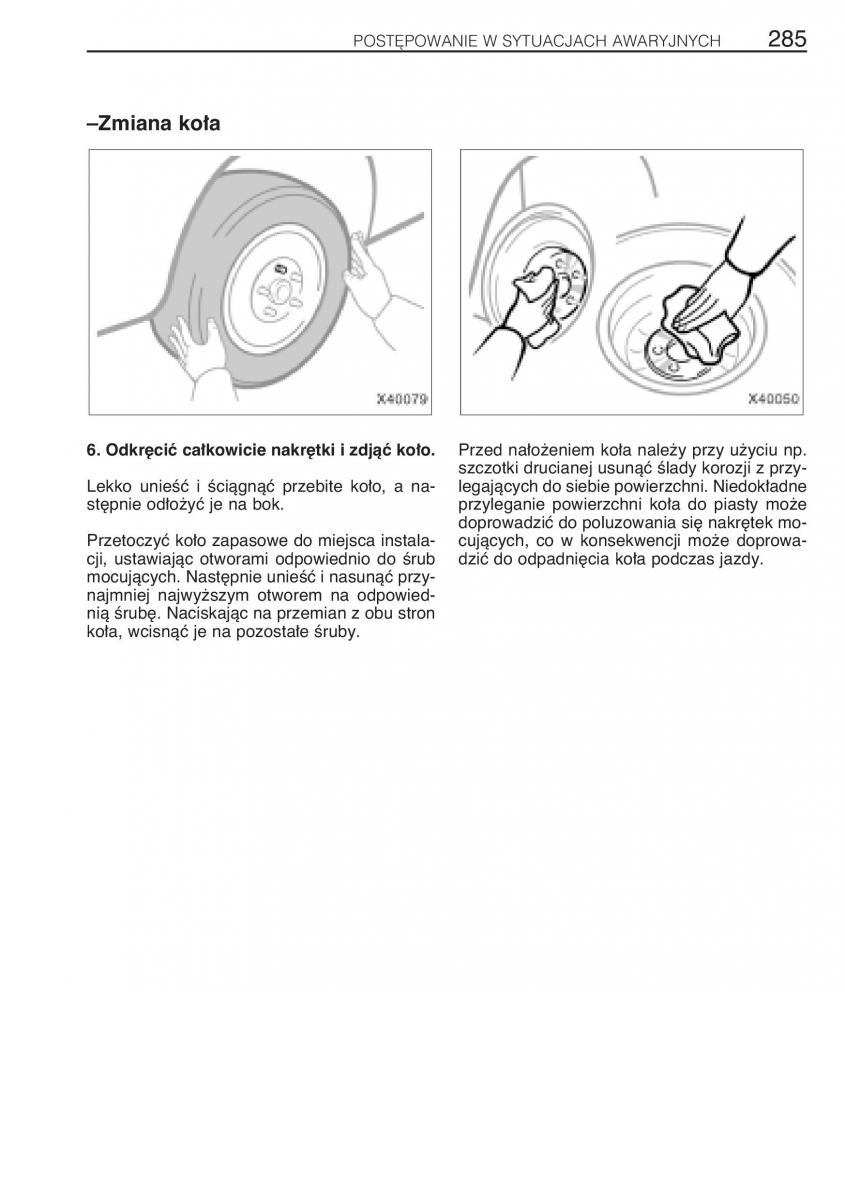 manual Toyota RAV4 Toyota Rav4 II 2 instrukcja / page 292