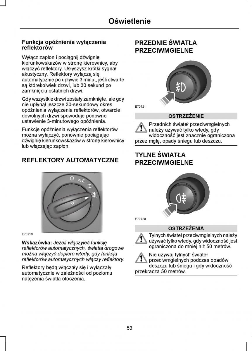 Ford S Max I 1 instrukcja obslugi / page 55