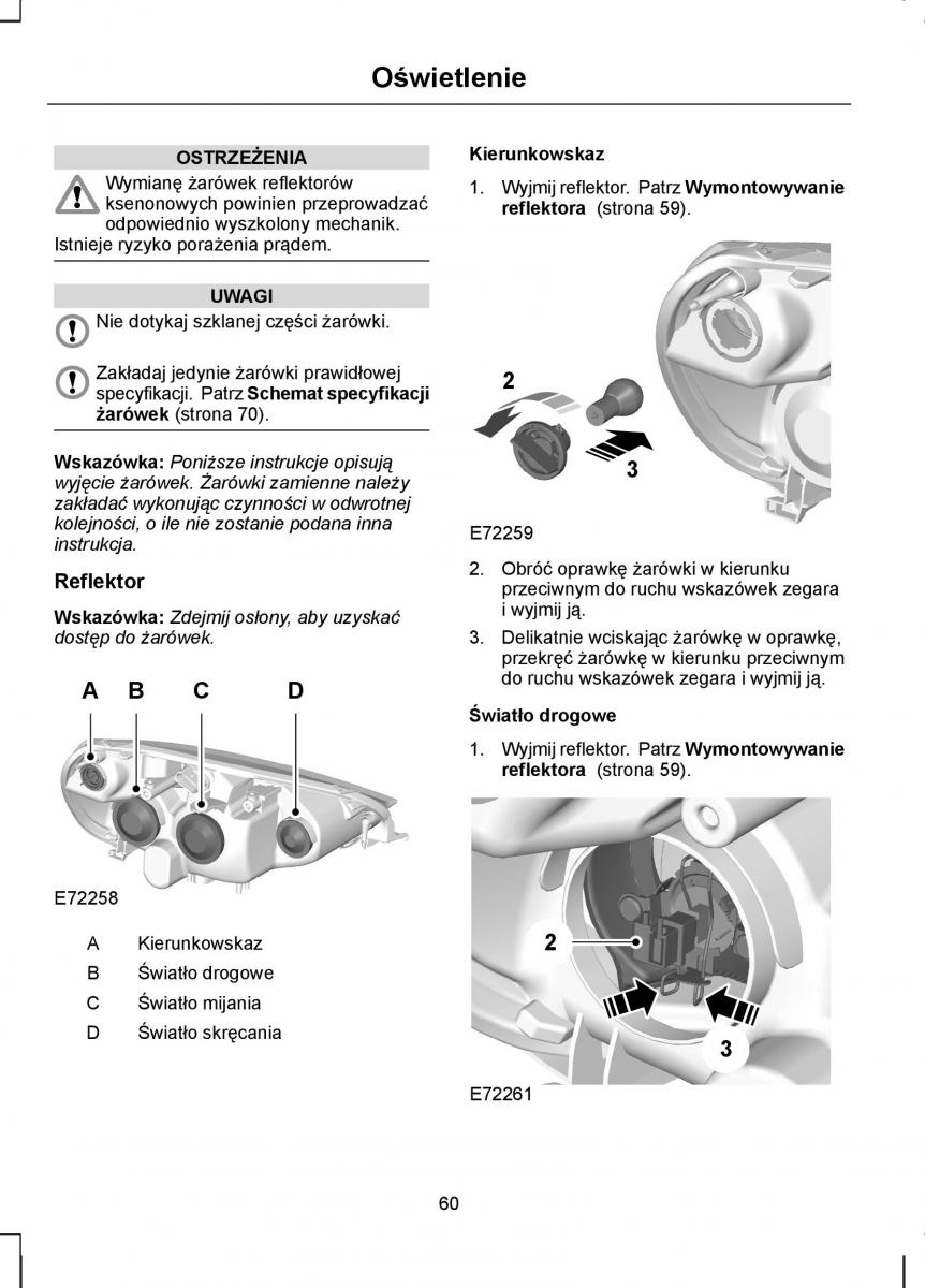 Ford S Max I 1 instrukcja obslugi / page 62