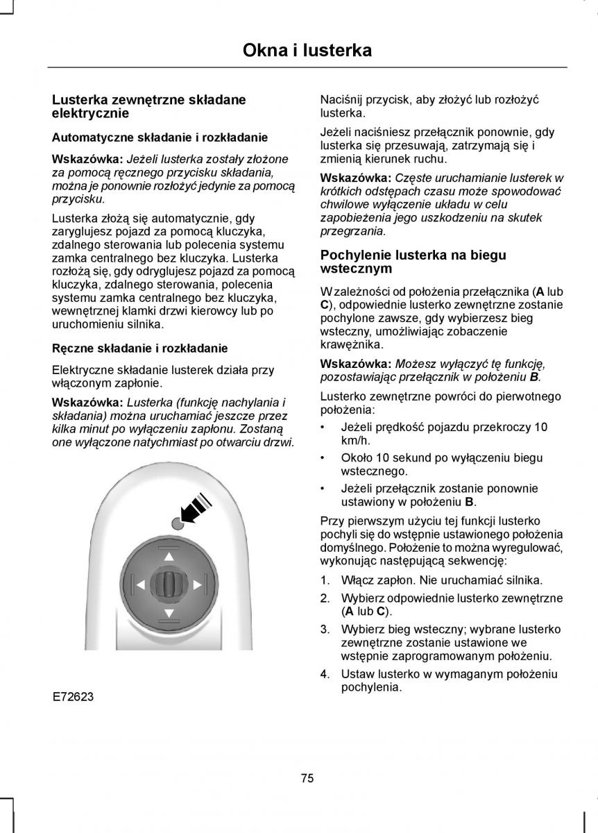 Ford S Max I 1 instrukcja obslugi / page 77