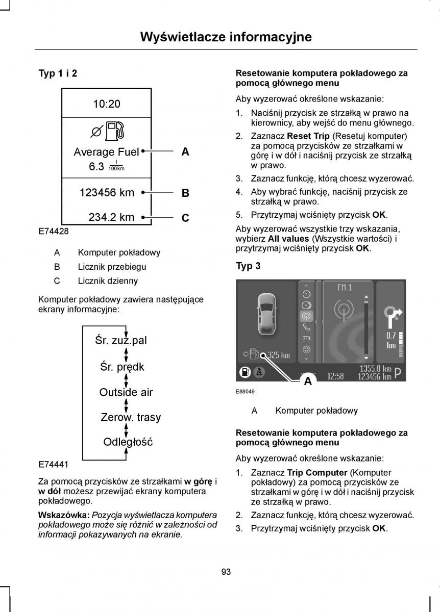 Ford S Max I 1 instrukcja obslugi / page 95