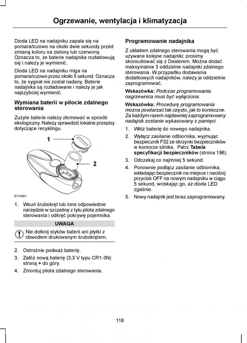 Ford S Max I 1 instrukcja obslugi / page 120