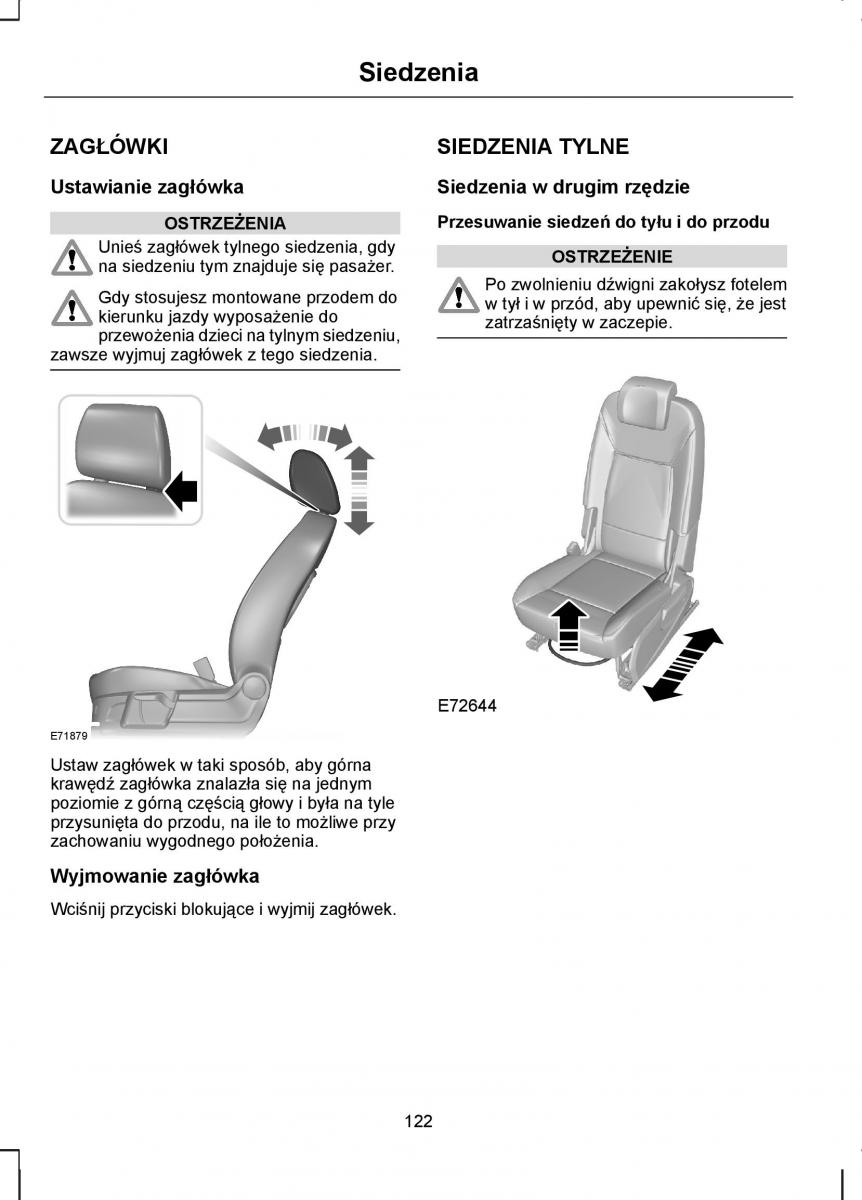 Ford S Max I 1 instrukcja obslugi / page 124