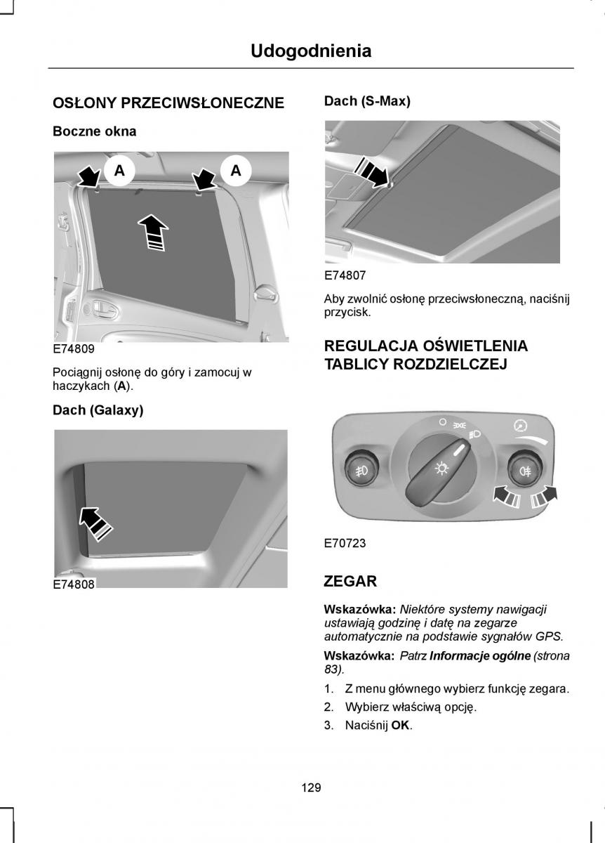 Ford S Max I 1 instrukcja obslugi / page 131