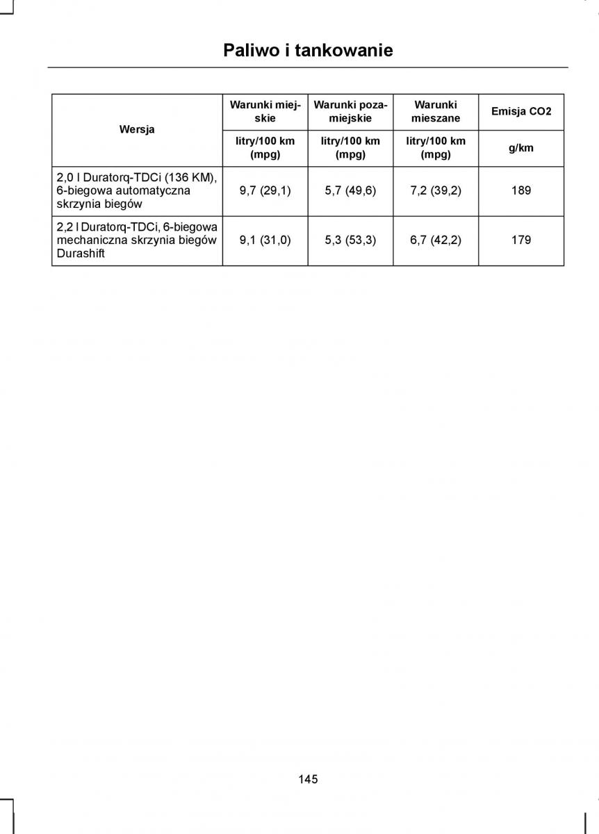 Ford S Max I 1 instrukcja obslugi / page 147